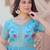 Sky blue designer embroidered gold crush anarkali gown – party wear