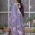 Purple embroidered star georgette anarkali gown with zari sequins – party wear