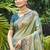 sage green soft silk woven work traditional saree