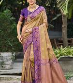 royal purple soft silk woven work traditional saree