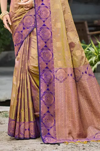 royal purple soft silk woven work traditional saree