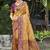 golden mustard soft silk woven work traditional saree