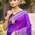violet soft silk woven work traditional saree
