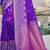 violet soft silk woven work traditional saree
