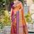 magenta pink soft silk woven work traditional saree