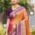 magenta pink soft silk woven work traditional saree