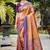 copper gold soft silk woven work traditional saree