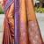 copper gold soft silk woven work traditional saree