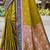olive green soft silk woven work traditional saree