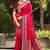 ruby pink soft silk woven work traditional saree