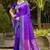 violet soft silk woven work traditional sari