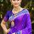 violet soft silk woven work traditional sari