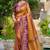 copper gold soft silk woven work traditional saree
