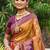 copper gold soft silk woven work traditional saree