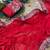 Red color Embroidery Work Rangoli Silk saree