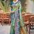 sea green soft silk woven work traditional saree