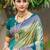 sea green soft silk woven work traditional saree