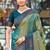 peacock green soft silk woven work traditional saree