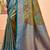 olive green soft silk woven work traditional saree