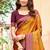 mustard orange soft silk woven work traditional saree