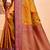 mustard orange soft silk woven work traditional saree