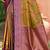 mustard green soft silk woven work traditional saree
