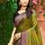 olive green soft silk woven work traditional saree