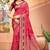 bright red  soft silk woven work traditional saree
