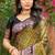 olive green soft silk woven work traditional saree