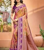 mustard gold soft silk woven work traditional saree