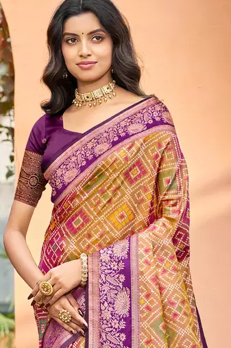 mustard gold soft silk woven work traditional saree