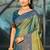 sea green soft silk woven work traditional saree