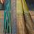 sea green soft silk woven work traditional saree