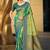 sea green soft silk woven work traditional saree