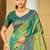 sea green soft silk woven work traditional saree