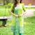 Parrot green women kanchi cotton v-neck kurta set | comfortable ethnic wear