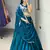 Teal Color Premium Beads Work Fendy Lehenga With Fully Unstitched Blouse
