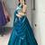 Teal Color Premium Beads Work Fendy Lehenga With Fully Unstitched Blouse