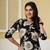 Black floral printed kurti with straight pants – cotton co-ord set
