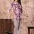 Purple floral printed kurti with straight pants – cotton co-ord set