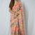 Mirchi fashion women’s floral print cotton blend saree with unstitched blouse piece – orange