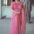 Mirchi fashion women’s floral print cotton blend saree with unstitched blouse piece – pink