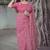 Mirchi fashion women’s floral print cotton blend saree with unstitched blouse piece – pink
