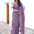 Mirchi fashion women’s bandhani print cotton blend saree with unstitched blouse piece – purple