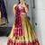 Peach Color Zari Weaving Work Kanchipuram Silk  Pattu Lehenga Choli With Unstitched Blouse