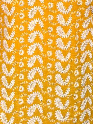 women's orange chikankari cotton kurta 5