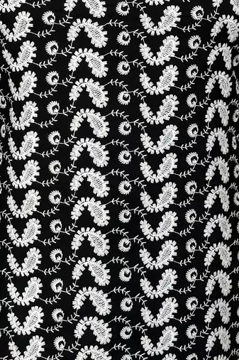 women's black chikankari cotton kurta
