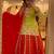green & red festive sharara set