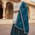 white & teal designer sharara suit