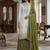 white & olive green sharara suit